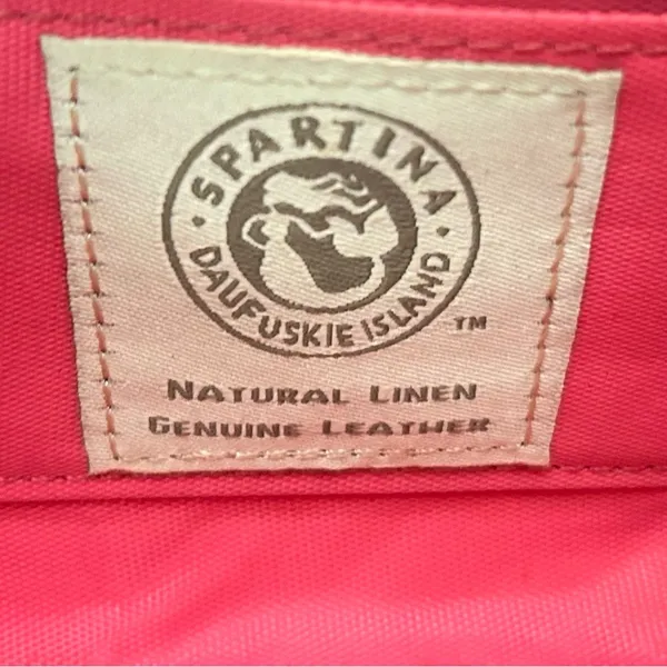 Spartina Linen and Leather Bag in Pink - Image 2