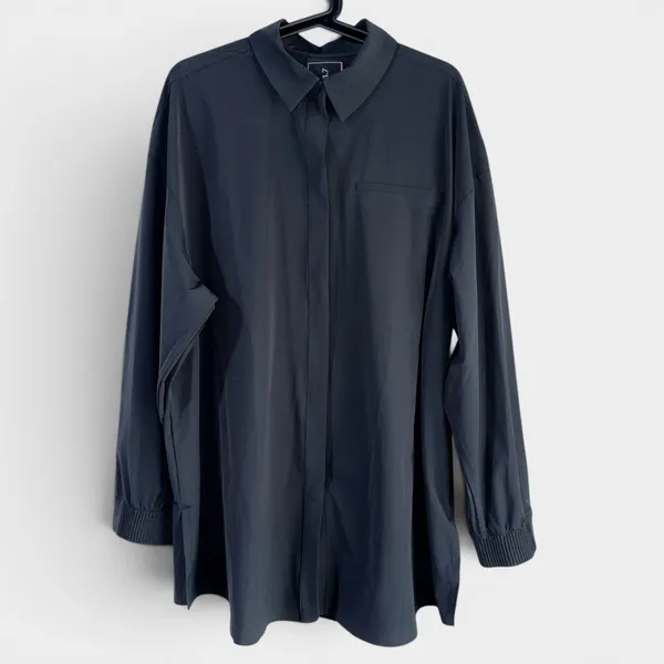 Nike 24.7 Dri-FIT Women's Oversized Button Down Woven Shirt Black NWT Size Large - Image 4