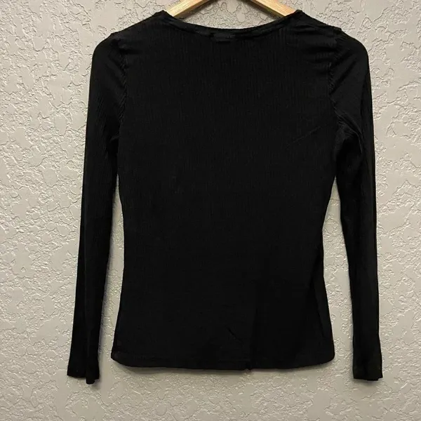 Rachel Zoe Black Long Sleeve Blouse - Image 3