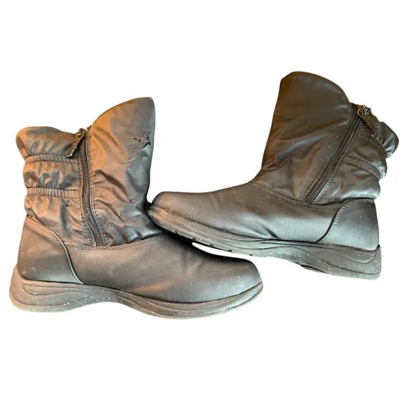 Totes Black Waterproof Winter Snow Boots Comfy Size 8‎ - Image 7