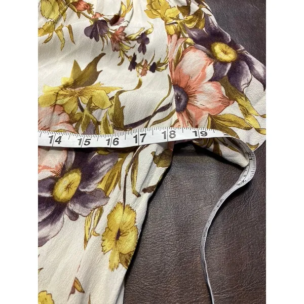 Anthropologie Tiny Floral Wrap Maxi Dress Ivory Multi Color‎ Womens Medium Boho - Image 12