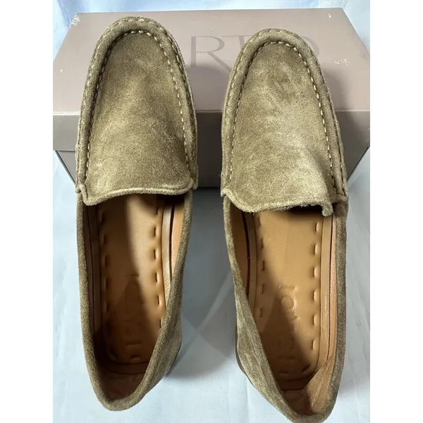 SARTO Franco Sarto Women's A. Gina Moc Toe Classic Loafer Tan Suede Sz 6M - Image 4