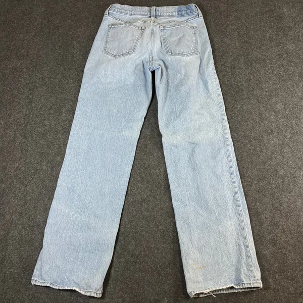 Abercrombie & Fitch The Baggy Low Rise Jeans Light Wash Size 26 2R 29x30 - Image 2