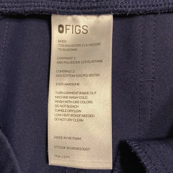 FIGS pants size S excellent condition navy blue color inseam 30” waist 30” - Image 7