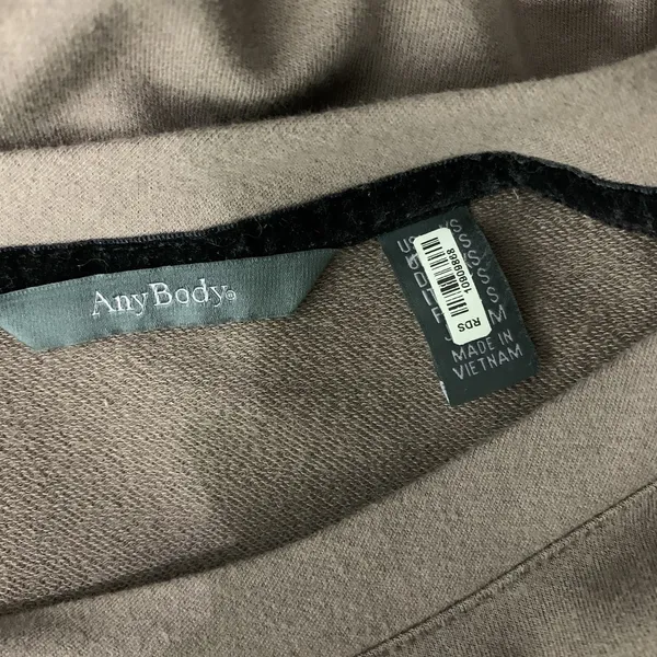 AnyBody Sweater XS Brown Crewneck Pullover Cozy Fall Winter Minimal - Image 5