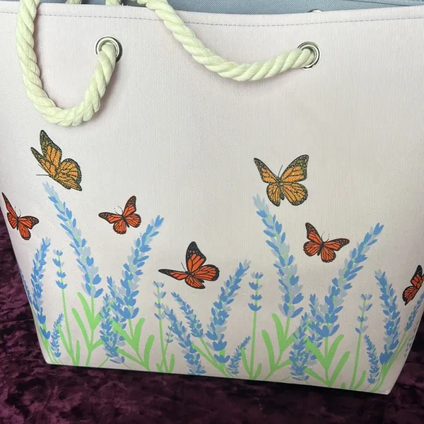 Large Beach Tote Bag with Straps - Image 3