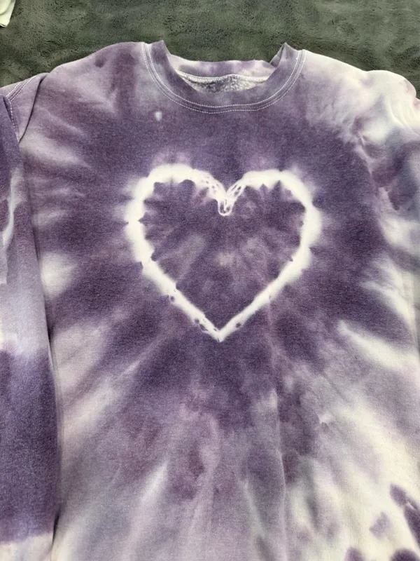 Urban Outfitters Renewal Remade Heart Tie-Dye Sweatshirt - Image 2