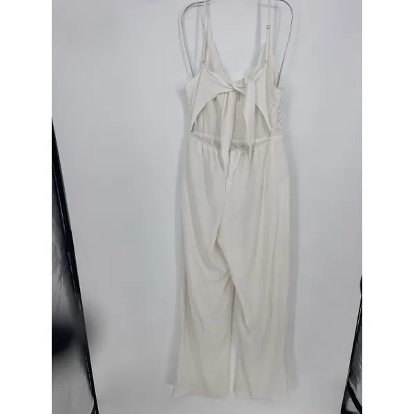 Windsor Grand Allure Cutout Boho Jumpsuit Bachelorette Bridal White‎ — M Bin12 - Image 6