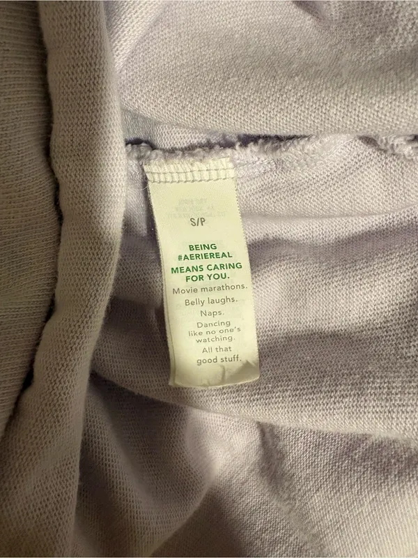 aerie Lavender Cropped 100% Cotton Polo with White Collar 💜 - Image 6