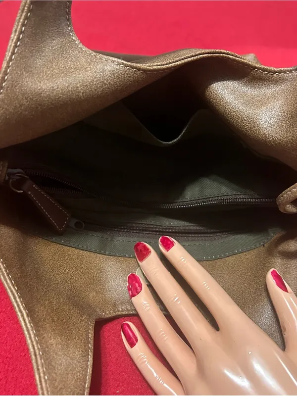 Nine West Bronze FloralEmbroidered Women’s Tote Bag Cute! Great condition - Image 5