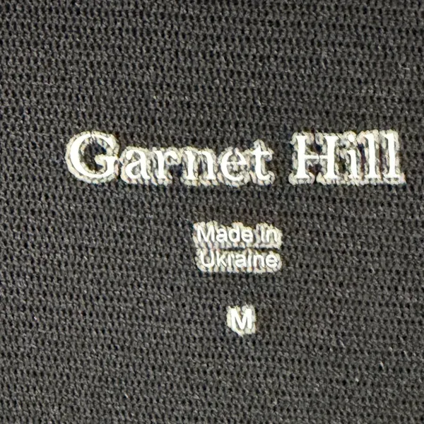 Garnet Hill Brianna Faux Wrap Knit‎ Dress Womens Size M Black Surplice Feminine - Image 11