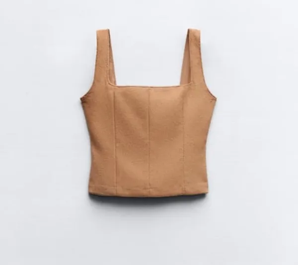 Zara faux fur corset top - Image 2