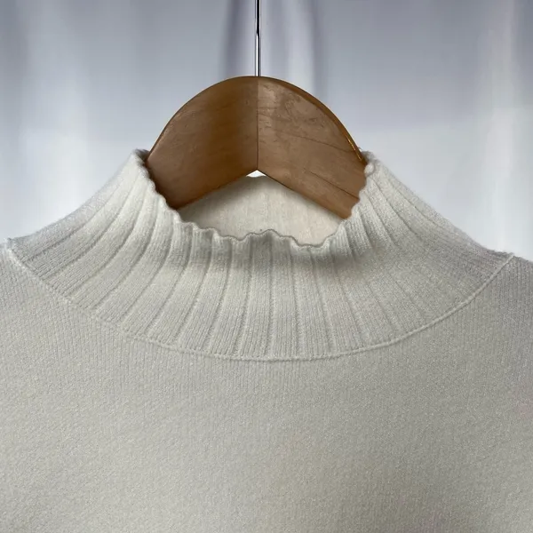 Zara Soft High‎ Neck Sweater in Ivory Size Small - Image 7