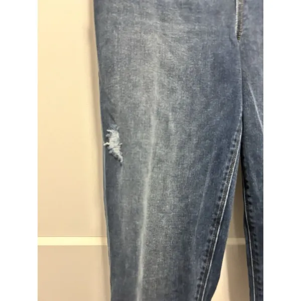SPANX Size Large Dark Wash Skinny Pull-on Jeans Denim Shapewear Tummy Control - Image 5