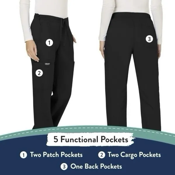 NEW Cherokee Workwear Black Scrub‎ Pants Medical Career Comfort Stretch LT - Image 6