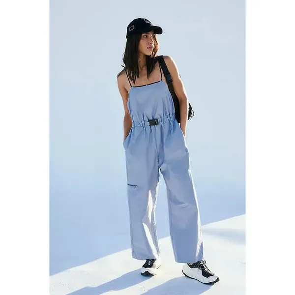 New Free People Sz XSmall Movement Star Player One piece Jumpsuit Gray Blue - Image 4