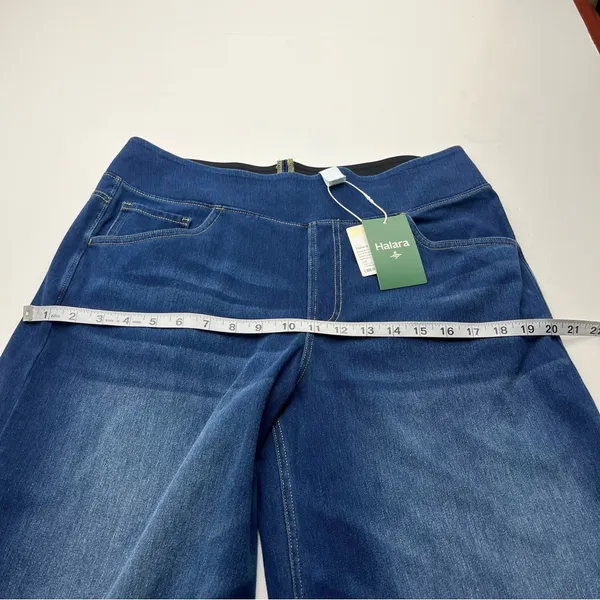Halara Flex Women High Waisted Pocket Baggy Wide Leg Pull-On Stretch Jean XL NEW - Image 10