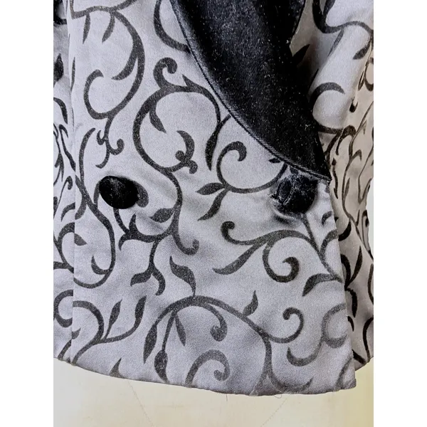 Vintage J.R. Nites Caliendo Black Velvet Shawl Collar Evening‎ Jacket fits 8-10 - Image 5