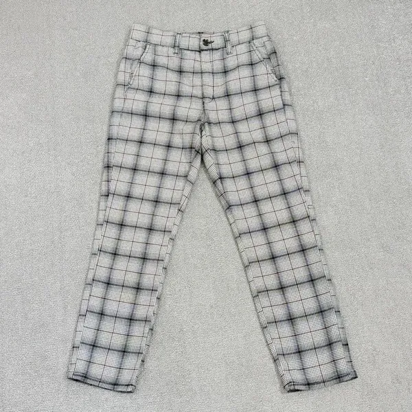 American Eagle Outfitters Plaid Flannel Super High‎ Rise Skinny Trousers Beige 4 - Image 8
