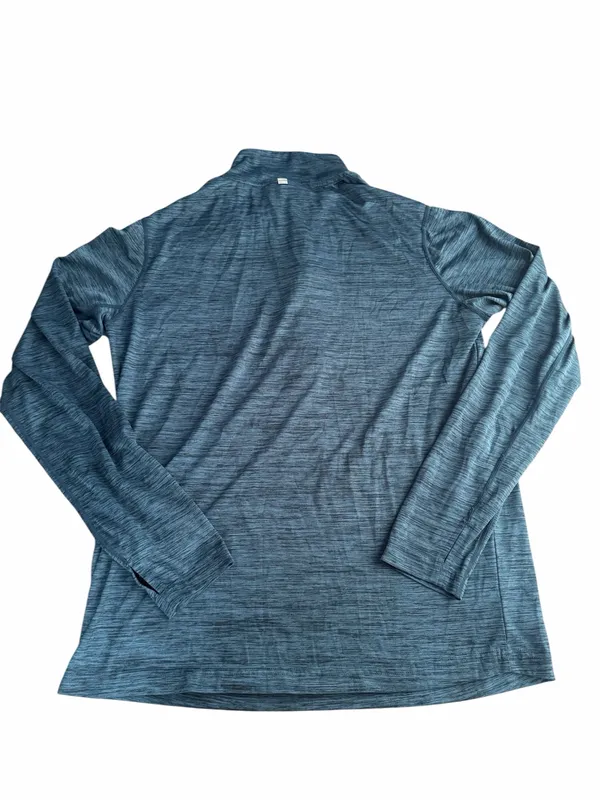 Reebok Women's Space Dye Blue 1/4 Zip Long Sleeve Pullover Activewear Top Size M - Image 5