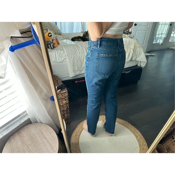 Good American Women’s 6/28 Good Classic Denim Raw Hem Jeans - Image 3