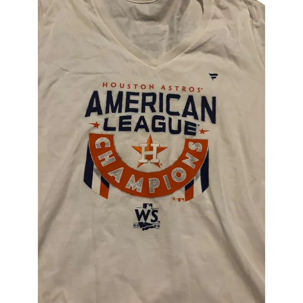 Fanatics Houston Astros 2022 American League Champions White V-Neck T-Shirt M - Image 4