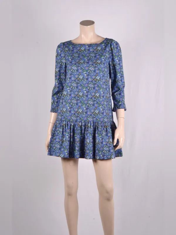 NEW $128 Free People The Avenue Mini Dress Floral Cotton L - Image 5