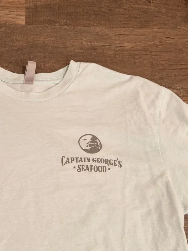 Gildan Light Blue Captain George's Seafood Short Sleeve Tee - Image 2