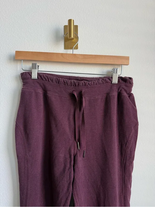 Lululemon Women's Jogger Sweatpants Plum Purple Drawstring Lounge Pants 6 - Image 4