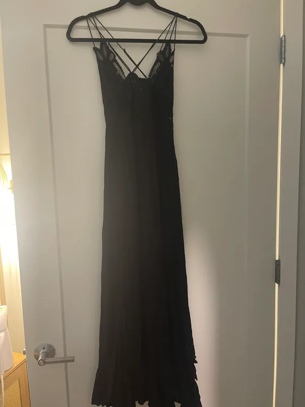 Free People Black Adella Maxi Dress - Image 4