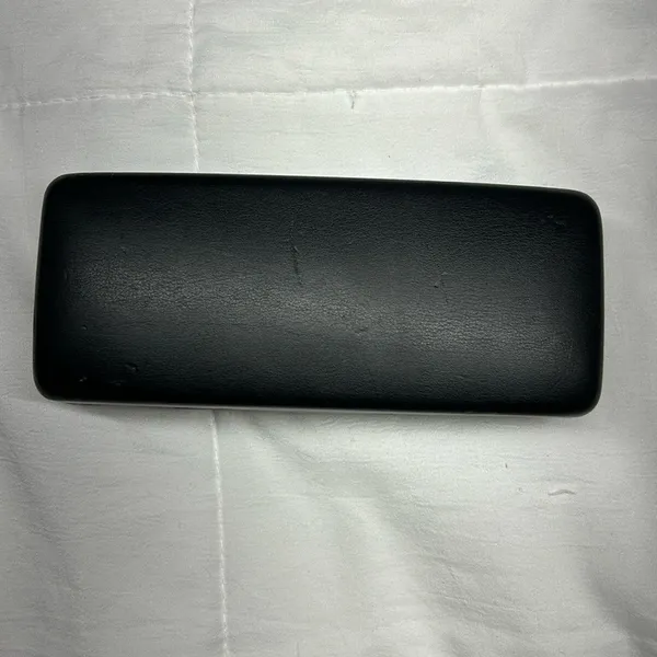 Versace Black‎ Faux Leather Glasses CASE ONLY Felt Lined Gold Lettering On Top - Image 3