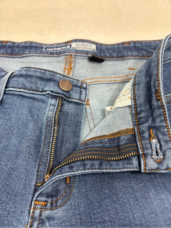 Carhartt Relax Fit Women's Blue Straight-Leg Jeans Size 6 - Image 7
