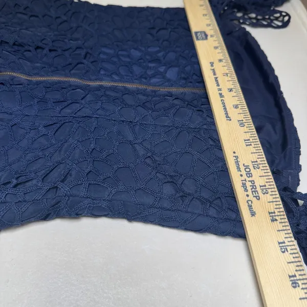 Keepsake the Label Navy Blue Lace Off the Shoulder Bell Sleeve‎ Mini Dress Small - Image 6