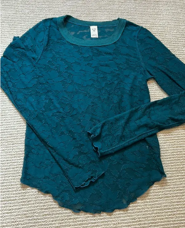 We The Free Top Emerald Green Lace L - Image 2
