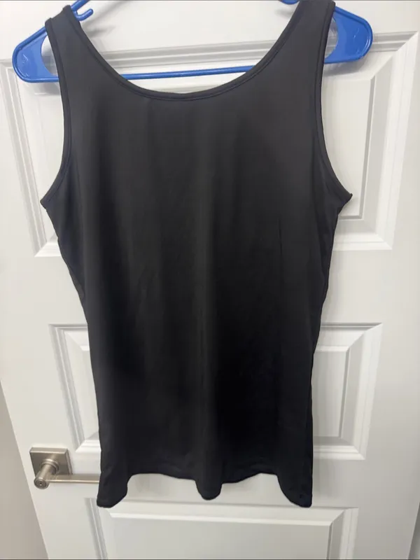 Black Women's Tank Top - Classic Scoop Neck - Image 3