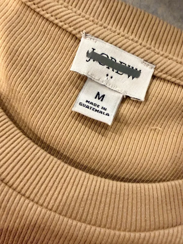 NWOT J. Crew Size M Tan Khaki Crew Neck Short Sleeve Ribbed Stretch Top - Image 8