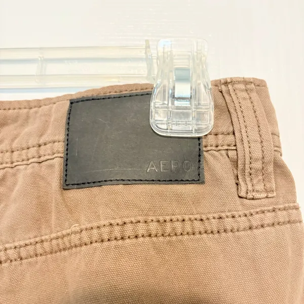 Aeropostale Womens Carpenter Pants Tan Khaki Cotton Canvas Utility Size XS - Image 9