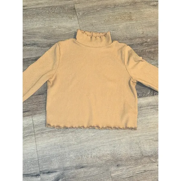 Aerie Ribbed Turtleneck‎ Tan Size Small - Image 4