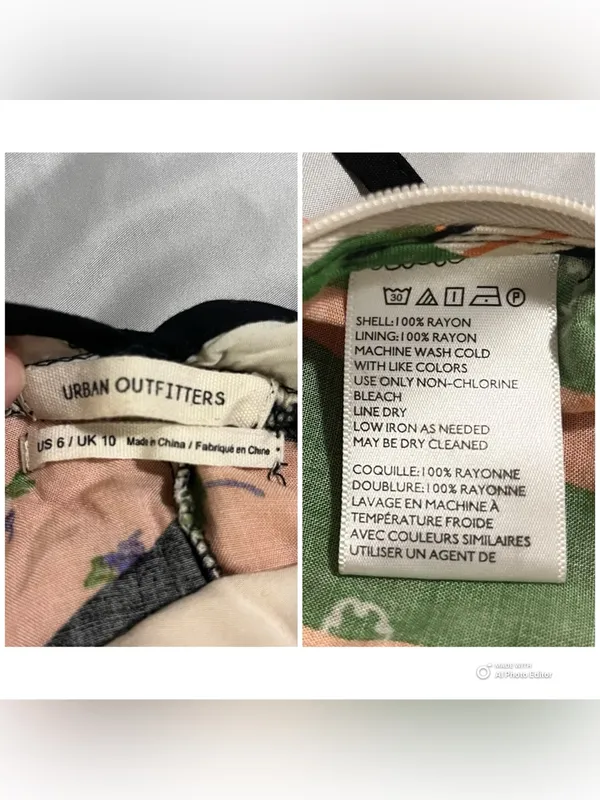 Urban Outfitters Patchwork Boho Surplice Wide Leg Jumpsuit Sz 6 Festival - Image 6