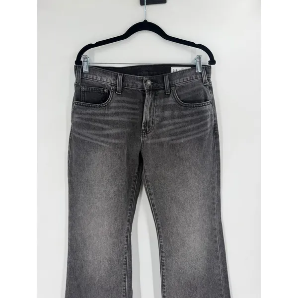 Gap Relaxed Flare Jeans Womens 29/8 Regular Black MidRise Denim 90s Grunge Indie - Image 6