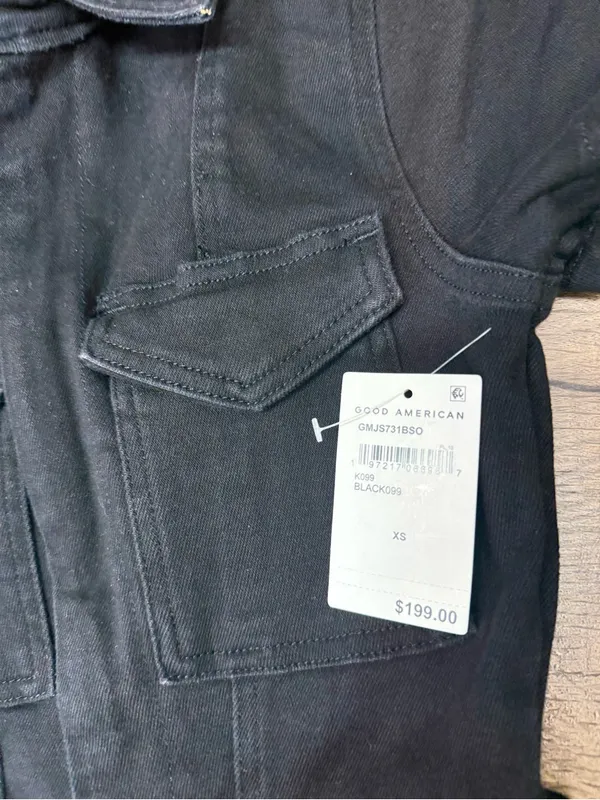 Good‎ American Black Good American Denim Jumpsuit size xs NWT - Image 3
