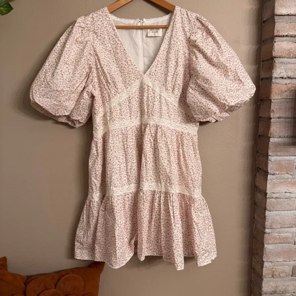 TUCKERNUCK Pink Ditsy Floral Lace Isabelle Mini Dress‎ – Hyacinth House 🌸 - Image 10