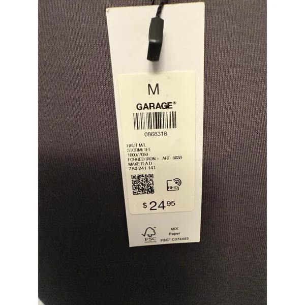 Garage Make It A Double Print Crop T-Shirt. Size Medium STORMI‎ TEE - Image 4