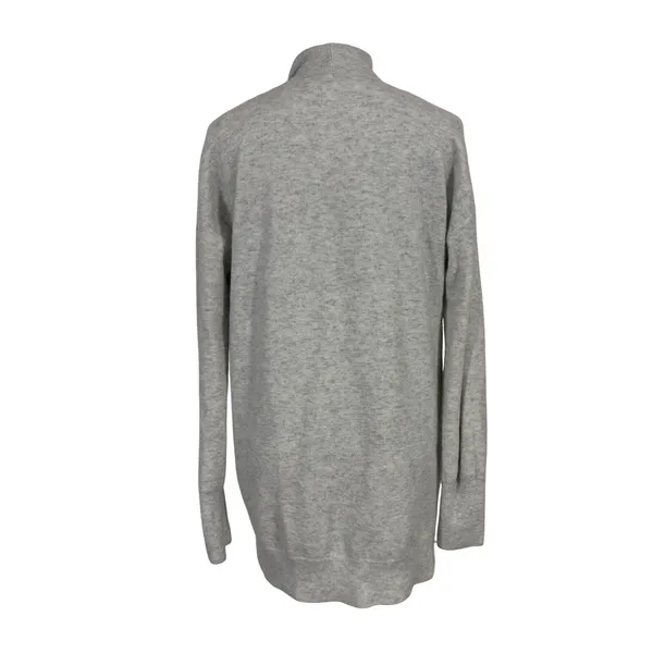 GAP‎ Women's Light Heather Gray Knit Cardigan Sweater Duster Size S Wool Blend - Image 4