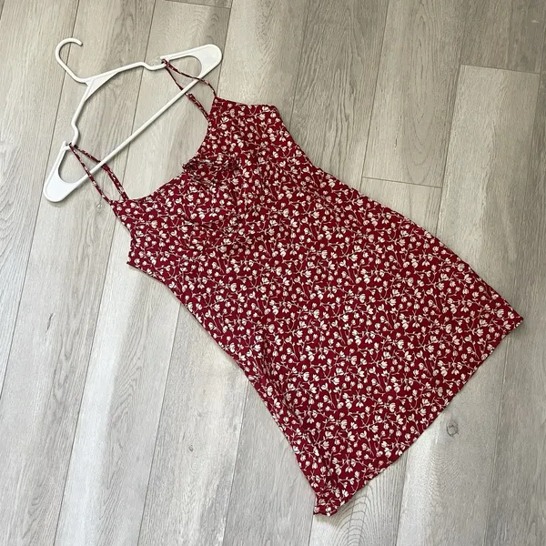 Reformation Mini Dress floral sleeveless womens Red White size 2 cocktail party - Image 3