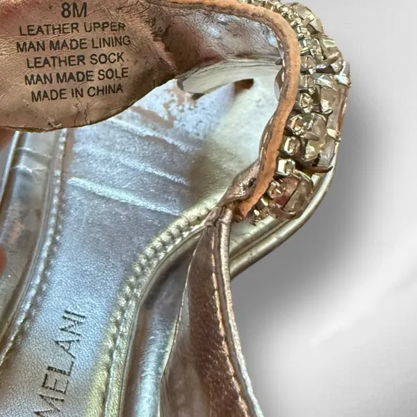 Antonio‎ Melani Silver Leather Embellished Sandals - Image 7