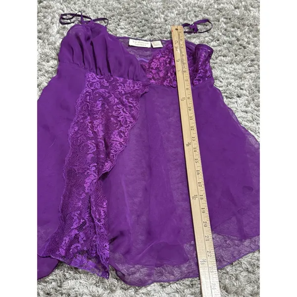 Victoria’s Secret Gold Label Vintage Purple Babydoll Nightie Women’s Size M 90s - Image 10