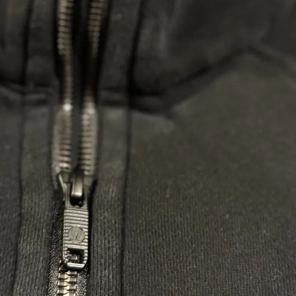 Lululemon M/L Scuba Oversized 1/2 Zip Black Hoodie Cropped Pullover Athleisure - Image 5