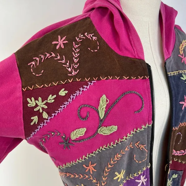 Rising Tide Vintage Hoodie Jacket Pink - Image 5