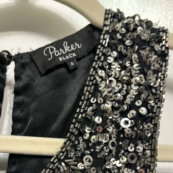 Parker Black Sleeveless Halter Sheath Dress Prom ready‎ - Image 2